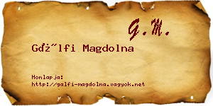 Gálfi Magdolna névjegykártya