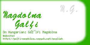 magdolna galfi business card